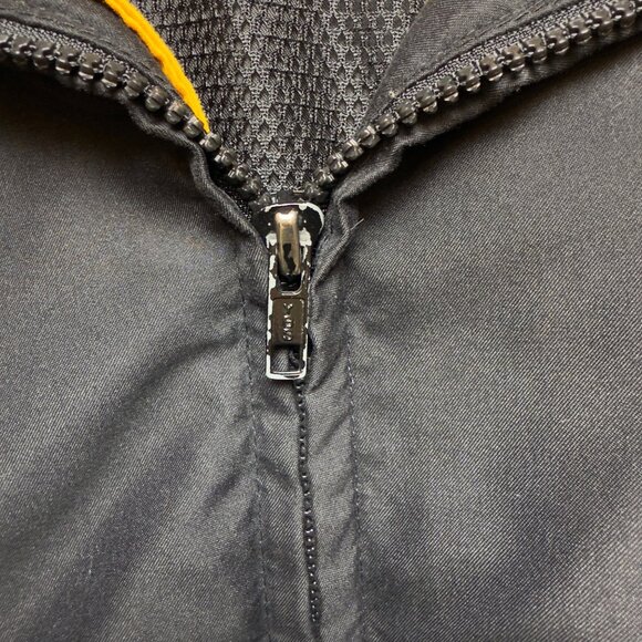Vintage Speedo Windbreaker Jacket Black & Yellow Mens‎ Medium Retro 80s - Picture 3 of 11